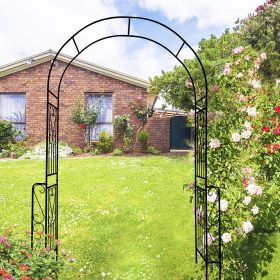 Metal Garden Arch W55'' x H94.5'' (Color: Black)
