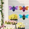 1pc/4pcs, Metal Colorful Bee Wall Decor
