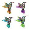 1pc/4pcs, Metal Hummingbird Wall Art Decor