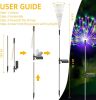 Outdoor Solar Lights, 4 Pack Solar Garden Light with Lily Flowers