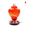 Hummingbird Feeder Hand Blown Colorful Glass
