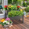 2 Tier Wooden Raised Garden Bed